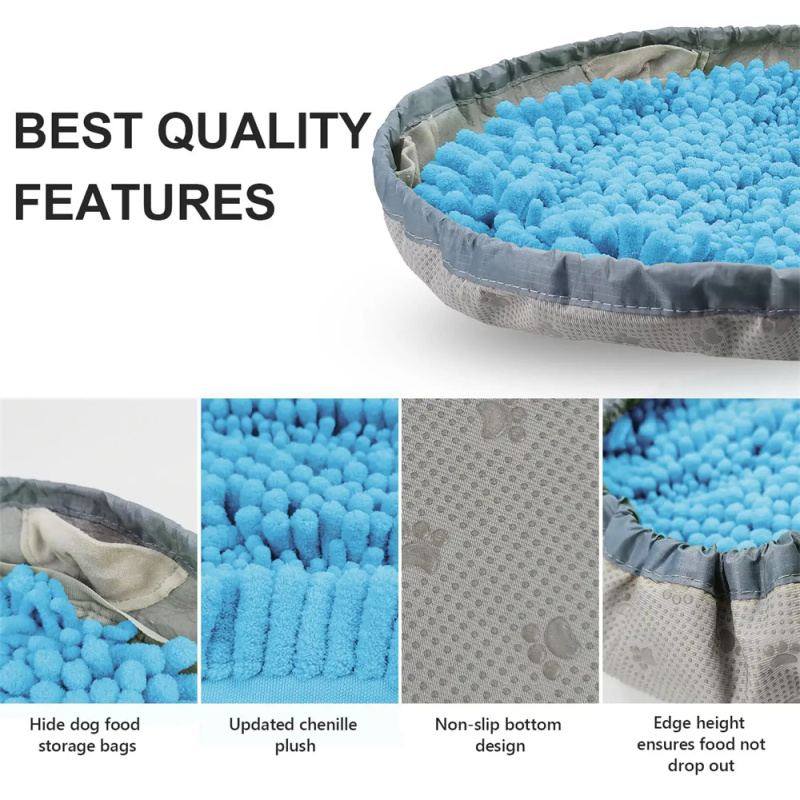 Adjustable Snuffle mat Dog Puzzle Toys Enrichment Pet Foraging mat for Smell Training and Slow Eating